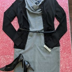 GAP Draped Collar Shift Dress